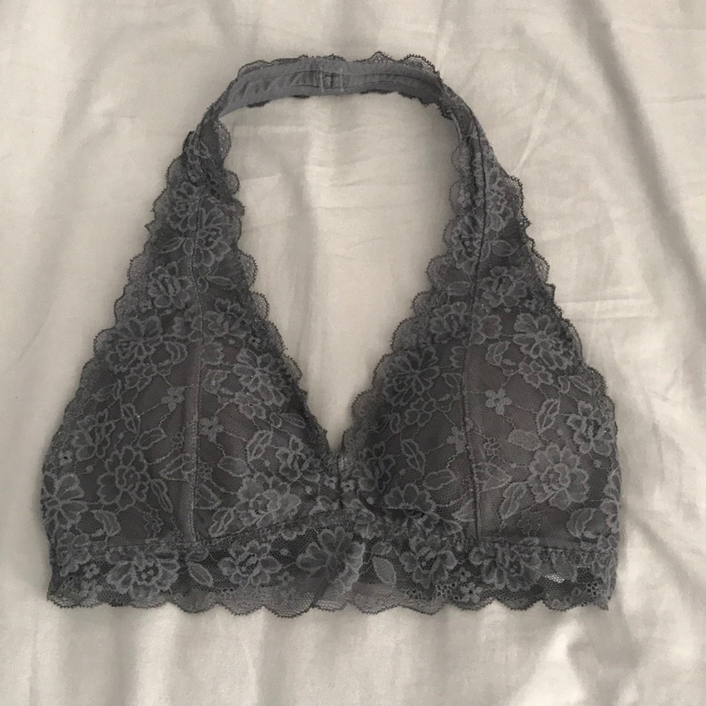 Gilly Hicks gray laced bralette